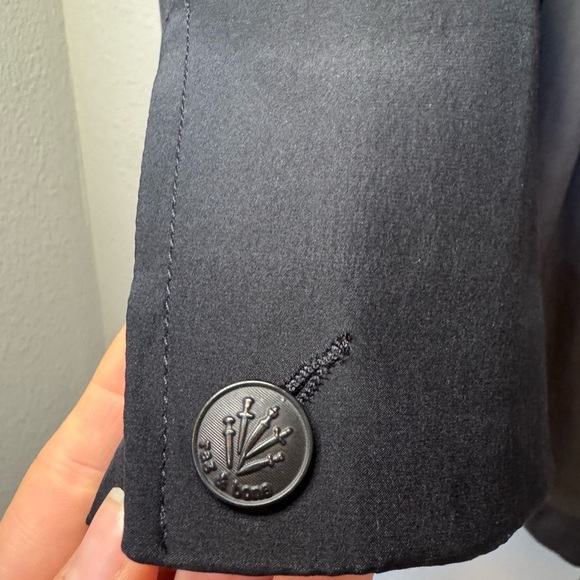 Rag & Bone Kato Black Blazer with Gray Scarf - Picture 3 of 6